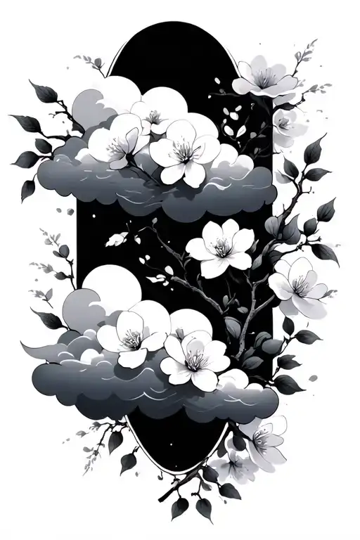 Cloud And Cherry Blossoms