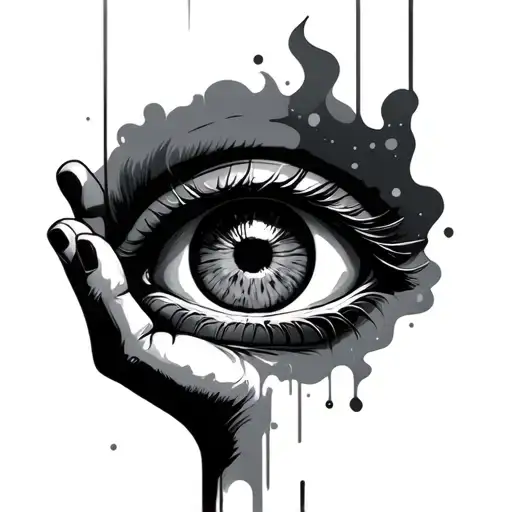 Eye With A Hand Coming Out Of It