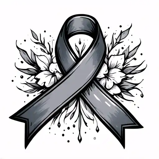Tattered Cancer Ribbon