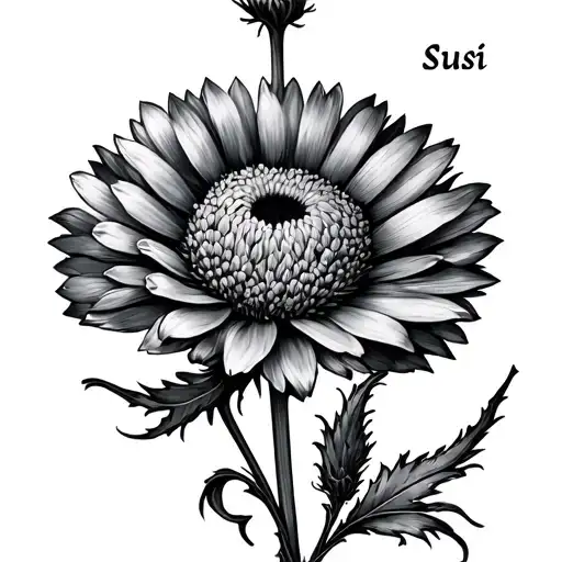 I Want A Vertical Cornflower Tattoo Where The Stem Is The Name Susi In A Vertical Flow