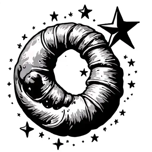 Croissant Moon With Star