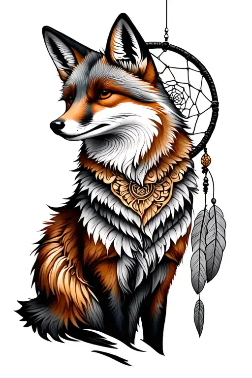 Fox And Dream Catcher Under