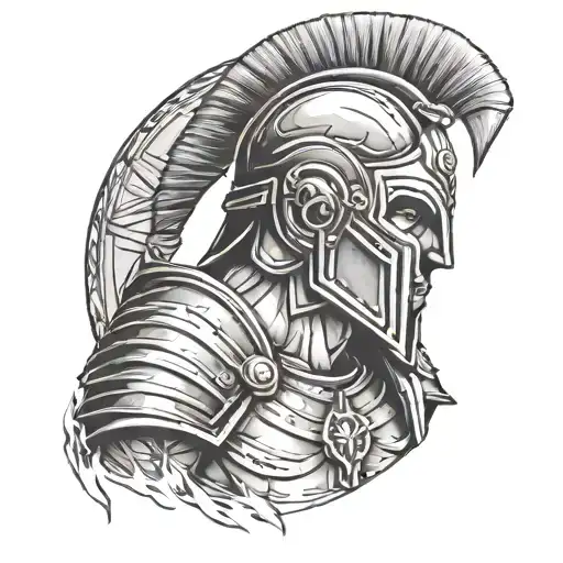 Gladiator Looking In Mirror
