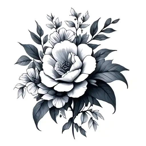Phenice With Flowers