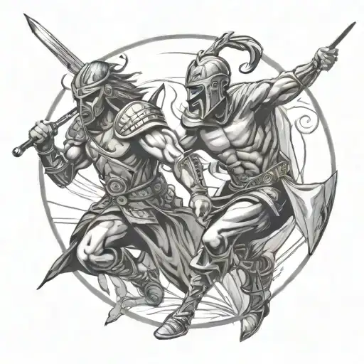 Warrior Versus Himself