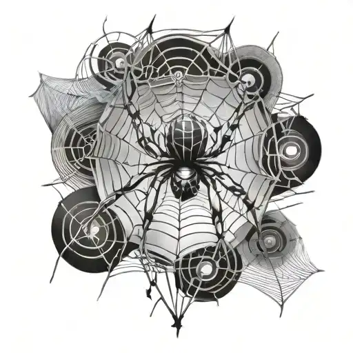 Broken Sheet Music Spider In Webs