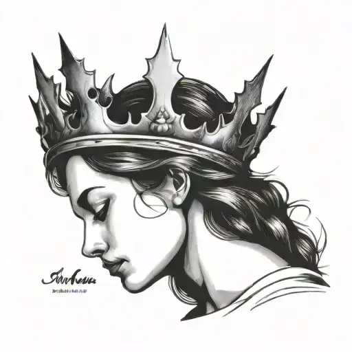 Mary With Thorn Crown