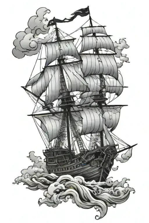 Pirate Ship Sailing