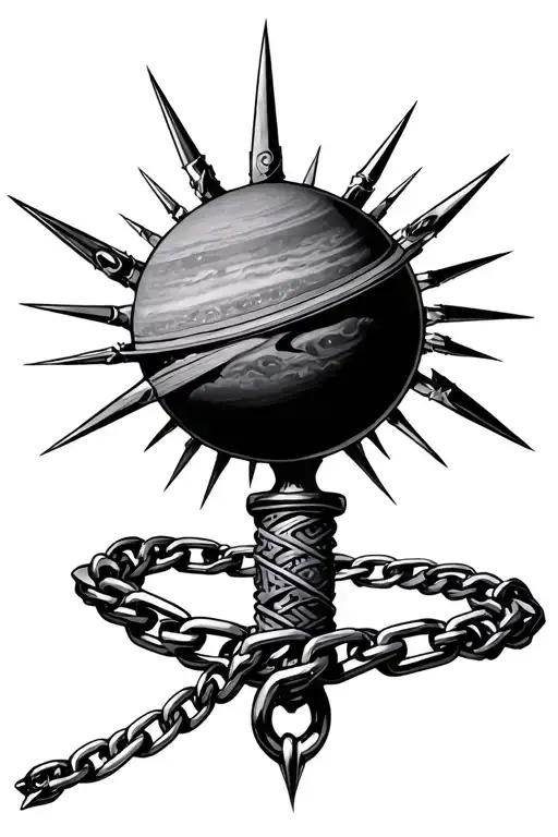 Flail Spiked Planet Chain Longer Handle
