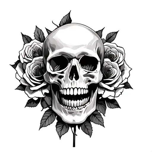 Skulls And Roses Dark For Cover