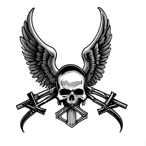 Harley Davidson Cross And Wings Holding
