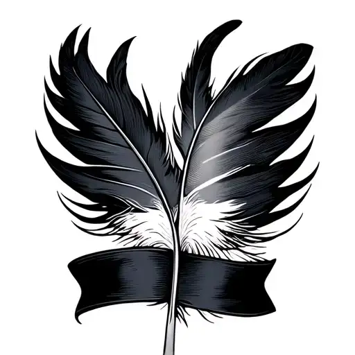 Mallard Duck Feather With Band