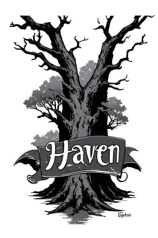 The Name Haven Spelt In Trees