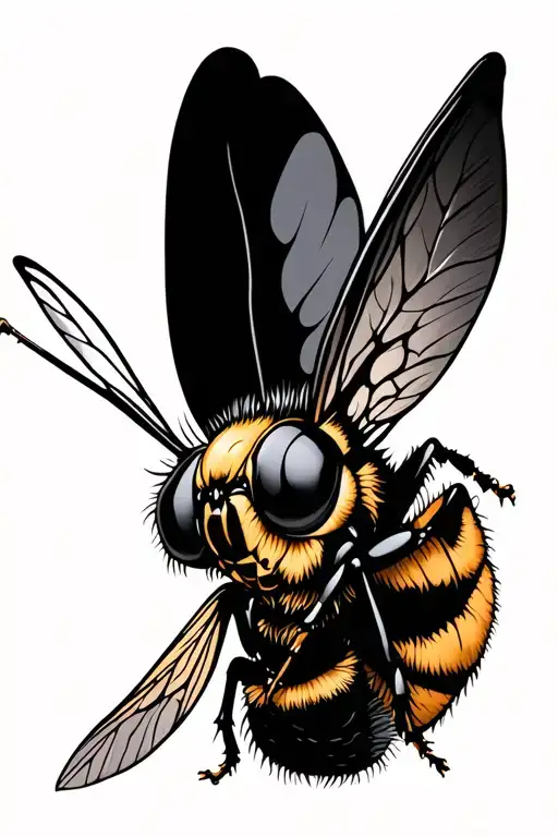 Neo Traditional Gothic Wasp