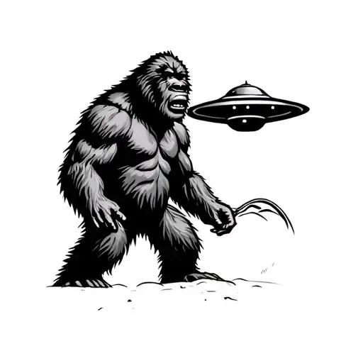 Bigfoot With Ufo
