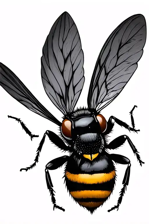 Neo Traditional Gothic Wasp