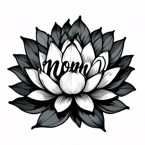 Word Mom On Lotus Flow