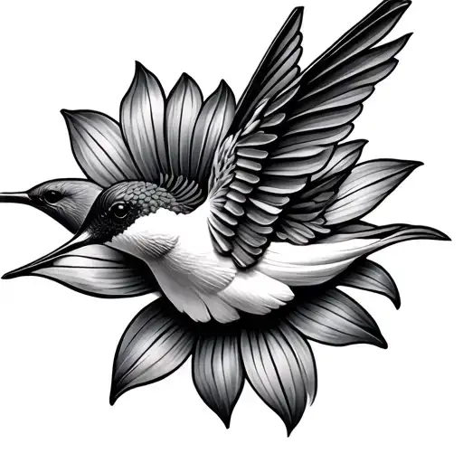 Hummingbird Colorful Flower