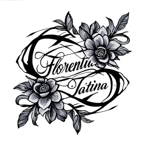 The Name Florentina Written In Cursive