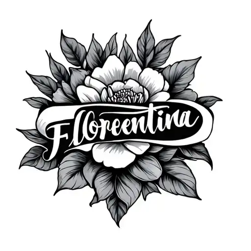 The Name Florentina Written In Cursive
