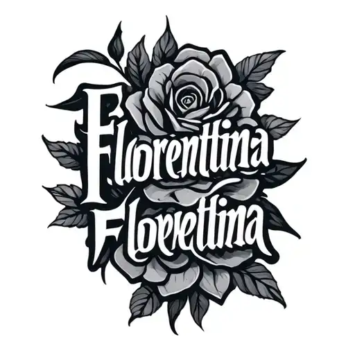 The Name Florentina Written In Cursive