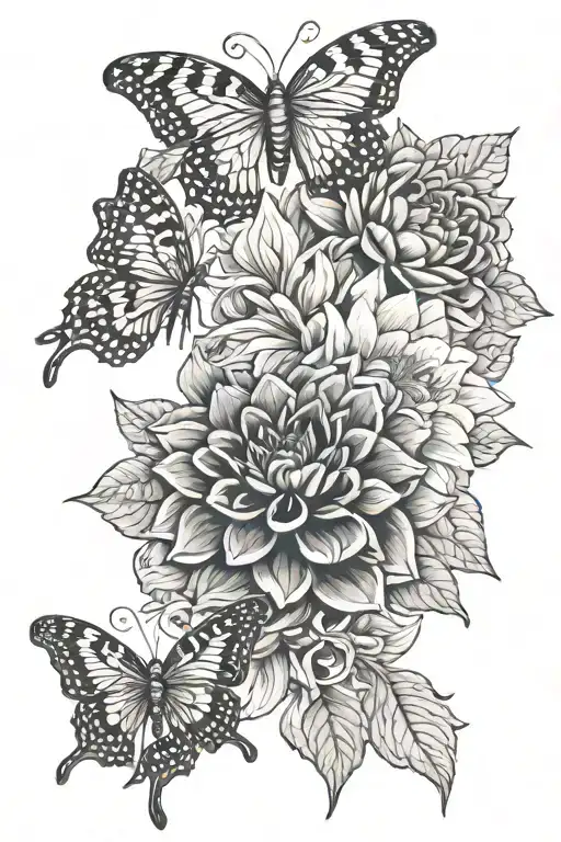 Dahlias Butterflies Snakes Wrapping