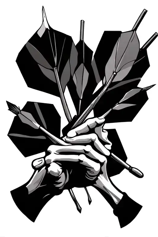 Bone Hand Holding Darts