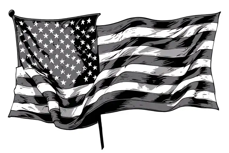 Half Russian Half American Flag Intertwined