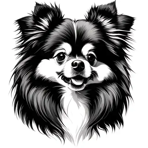 Pomeranian Head Hand
