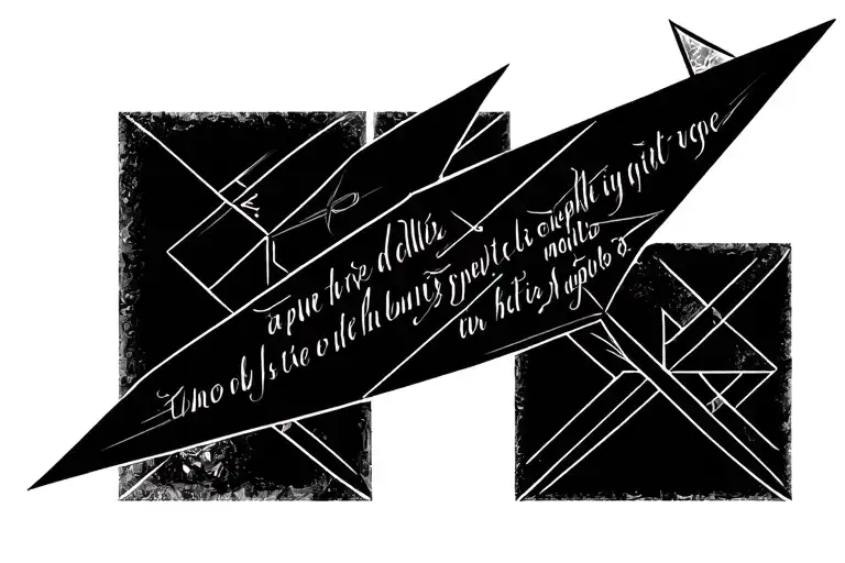 Geometric Chest Tattoo With Bible Writings In It