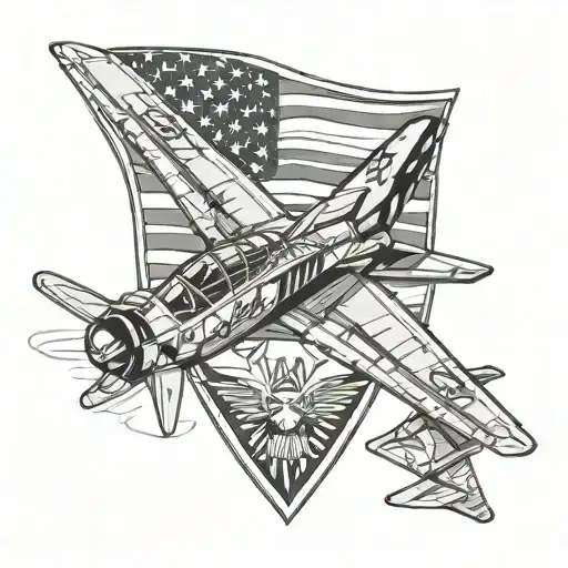 Flag Ripping Through The Skin And F18 Super Hornet