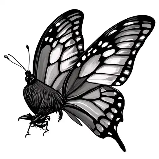 Crow Butterfly Similar Wings