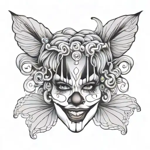 Clown Woman Face