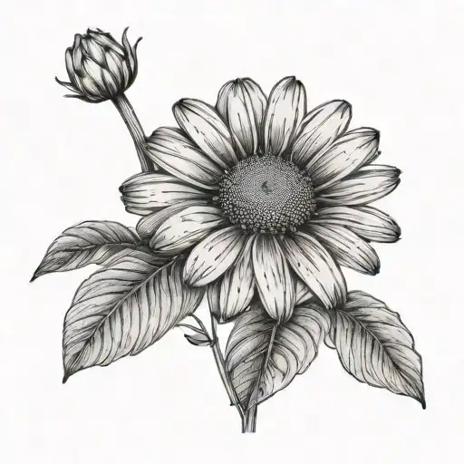 Fine Line Daisy Flower