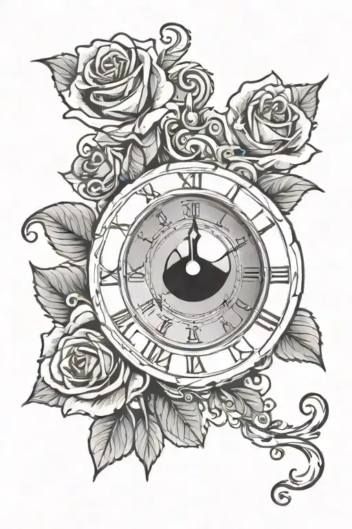 Serenity Prayer Rose Eye Clock