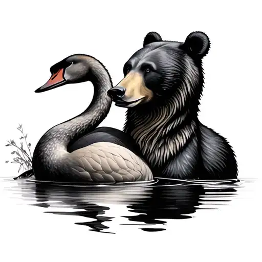 Bear And Swan