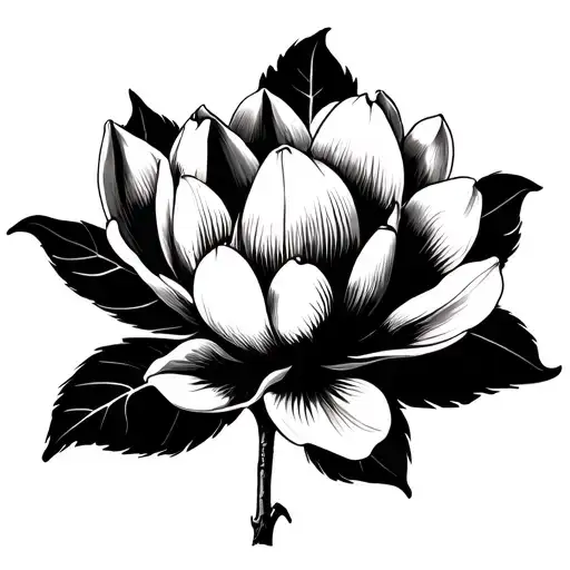 Magnolia Flower With Relation To Christian And In Baroque Style