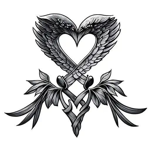 Small Tattoo Symbolizing Bravery And Love