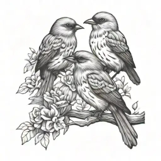 3 Birds Perched