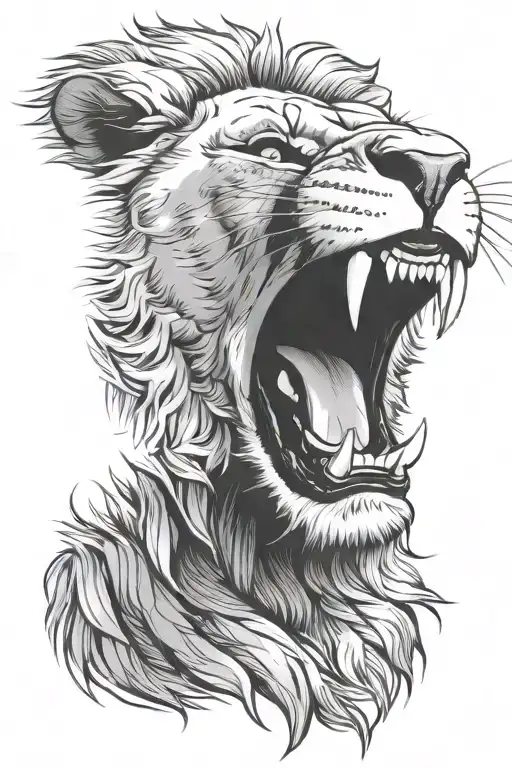 Lion Open Mouth