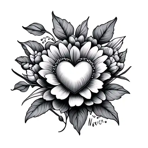 November Flower Heart