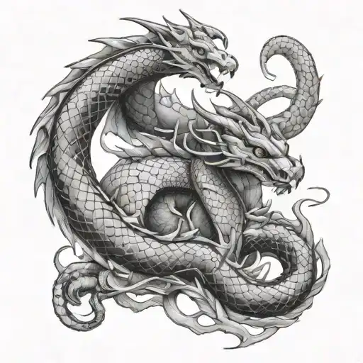 Dragon And Snake Fight