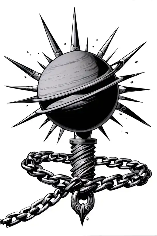 Flail Spiked Planet Chain Longer Handle