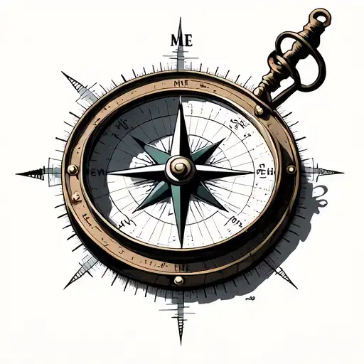 Compass With Guide Me At The Bottom