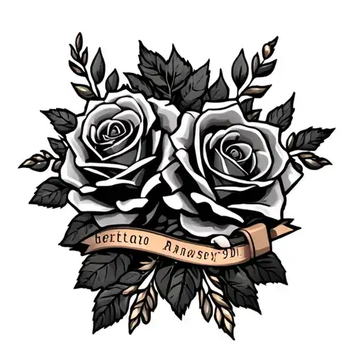 Roses And Ammo Belt With Family Names