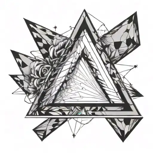 Large And Small Triangle Outline