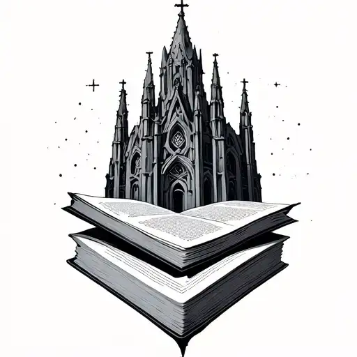 Cybersigilism With A Catedral On Top Book Open