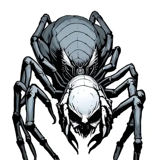 Spider Wih Human Hands For Legs And A Small Human Eyeless Face