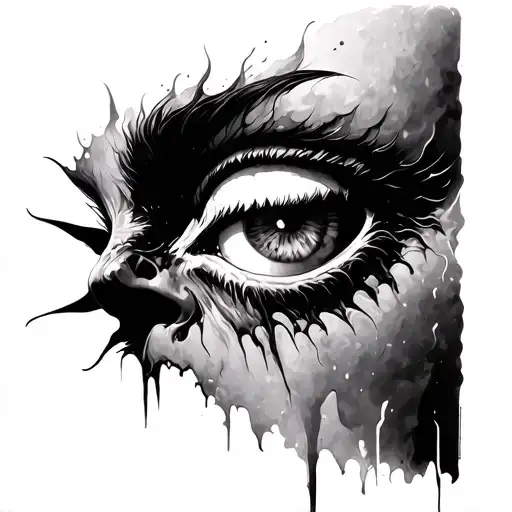 Demon Eyes Tearing Through Skin