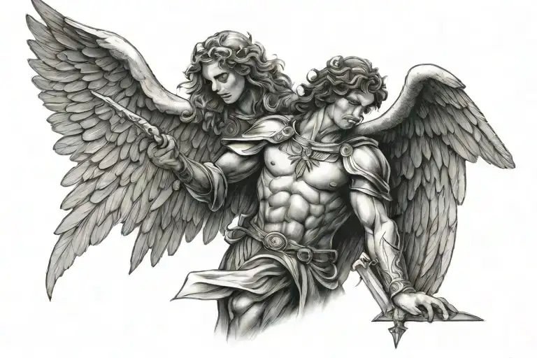 Archangel Michael With Luke 10 19 Quote